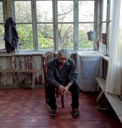 Saro Simonyan, a disabled veteran of the first Karabakh war, lost his son, Nver, in the April fighting.