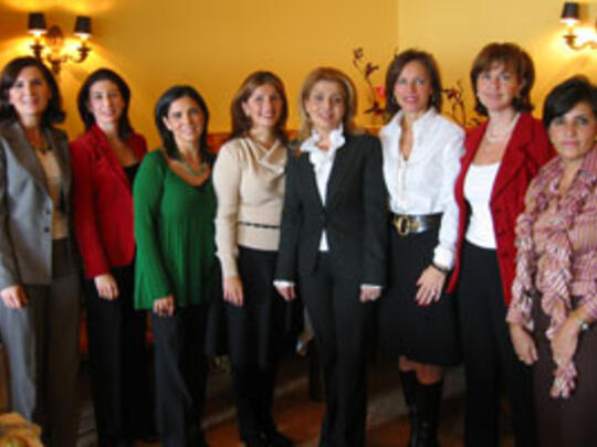 NYSEC Committee members pose with the First Lady of Karabakh