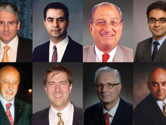 New AGBU Central Board Members: top row (left to right), Yer