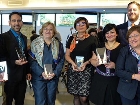 Award recipients (from left to right) Ruben Kedikian of AGBU