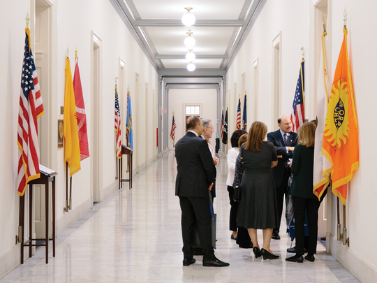 A group of Armenian-Americans lobby their congressional representatives.
