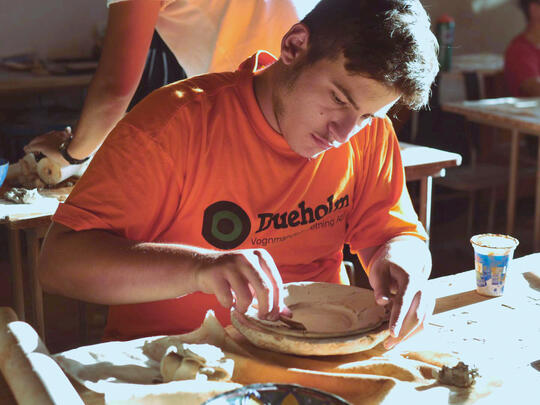 Discover Armenia Participant doing pottery