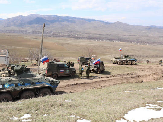 Moscow accuses Azerbaijan of violating ceasefire as troops move into village of Parukh