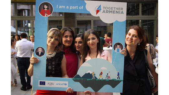 Together4Armenia participants in Yerevan.